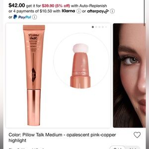 Charlotte Tilbury Medium Pillow Talk Beauty Light Wand Highlighter